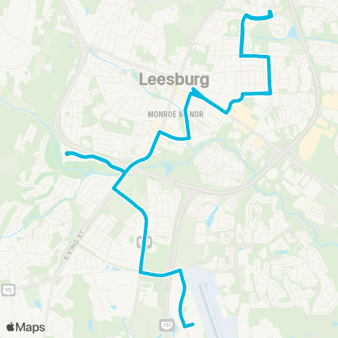 Loudoun County Transit Exeter / Tuscrora / Walmart / Madison_House / Gov'T_Ctr map