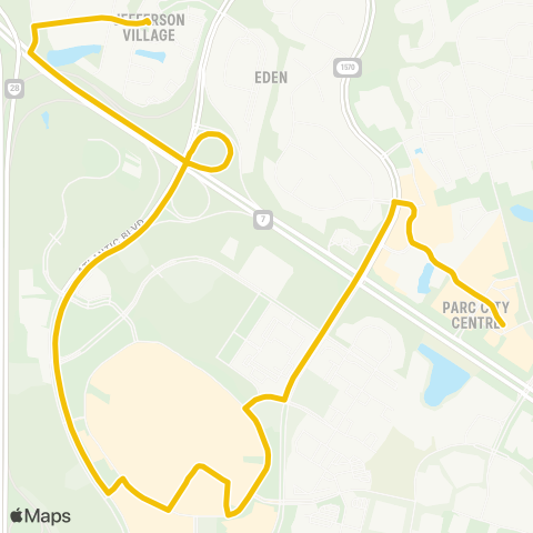 Loudoun County Transit Countryside Connector map