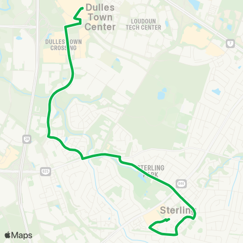 Loudoun County Transit Sterling Connector map