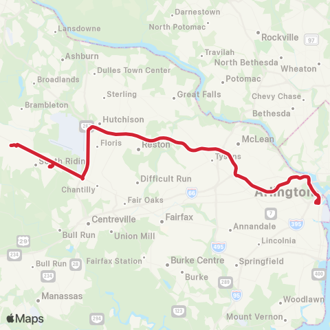 Loudoun County Transit Pentagon map