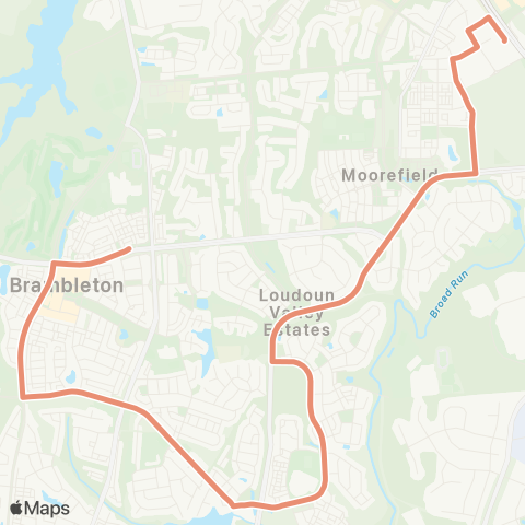 Loudoun County Transit Brambleton (Creighton and Evergreen Ridge) map