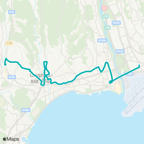 Lignes d'Azur Le Gué / Polygone Riviera - Grand Arénas map