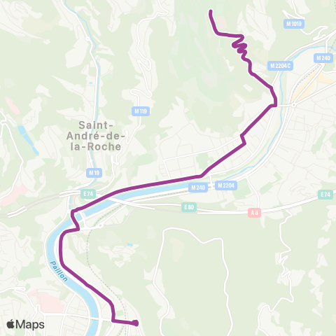 Lignes d'Azur Complexe sportif de la Lauvette - Pont Michel map