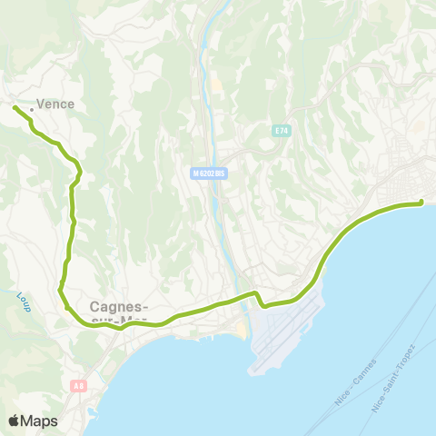 Lignes d'Azur Halte routière de l’Ara - Albert ier / Verdun map