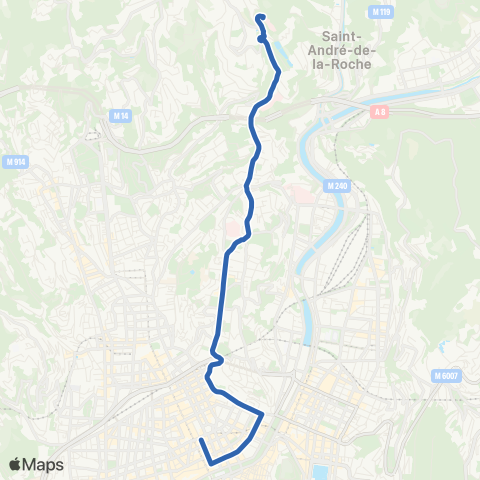 Lignes d'Azur Rimiez St-George / Rimiez les Sources - Deloye / Dubouchage map