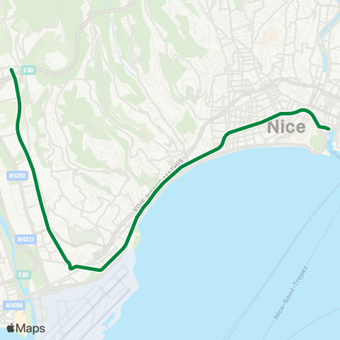 Lignes d'Azur Port Lympia - Saint-Isidore map