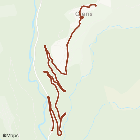 Lignes d'Azur Pont de Clans - Clans map
