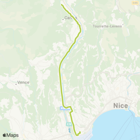 Lignes d'Azur 17ème Ter - Rue 18bis - CADAM / Ctre administratif - Grand Arénas (Gare rout.) map