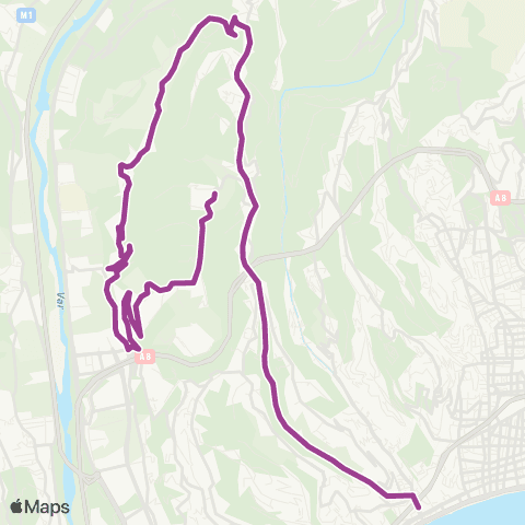 Lignes d'Azur Navette Vin de Bellet map