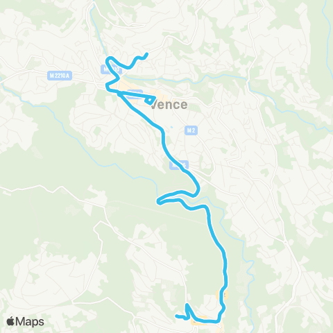 Lignes d'Azur Navette Maeght / Matisse map