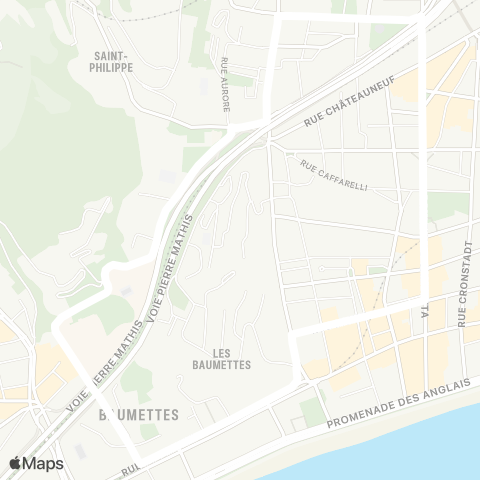 Lignes d'Azur Tzarewitch / Gambetta map