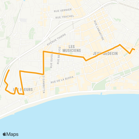 Lignes d'Azur Trésorerie - Résidence des Baumettes map