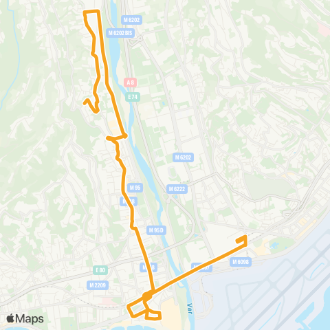 Lignes d'Azur Giono / les Pugets - Grand Arénas map