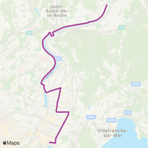 Lignes d'Azur Port Lympia - Ariane / Général Saramito map