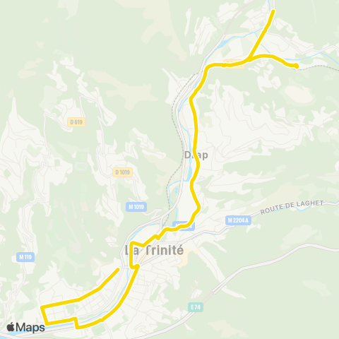 Lignes d'Azur Ariane / Général Saramito - Pnt de Peille / la Condamine map