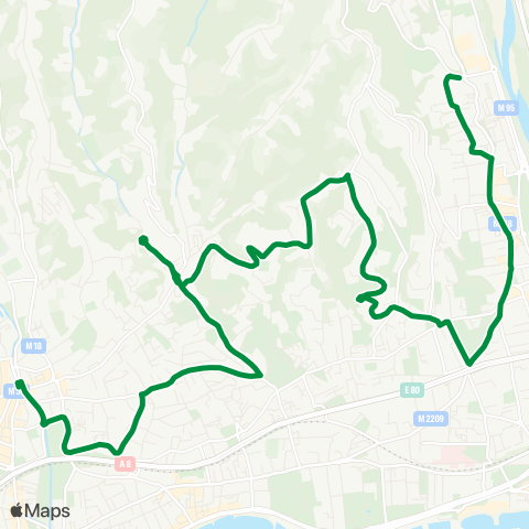Lignes d'Azur Pont des Pugets - Square Bourdet (par Collège A. Malraux) map