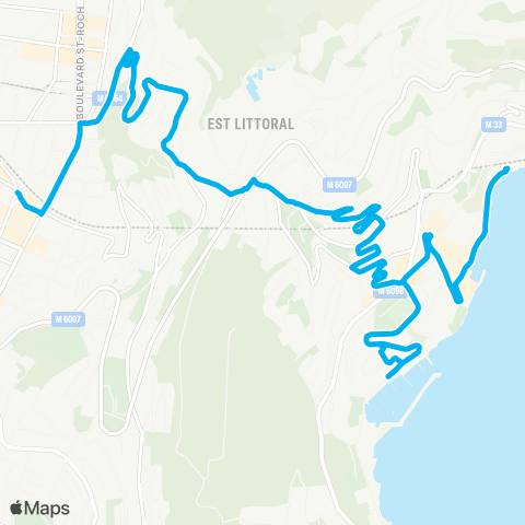 Lignes d'Azur Riquier - Vauban - le Gentilhomme - Rochambeau map