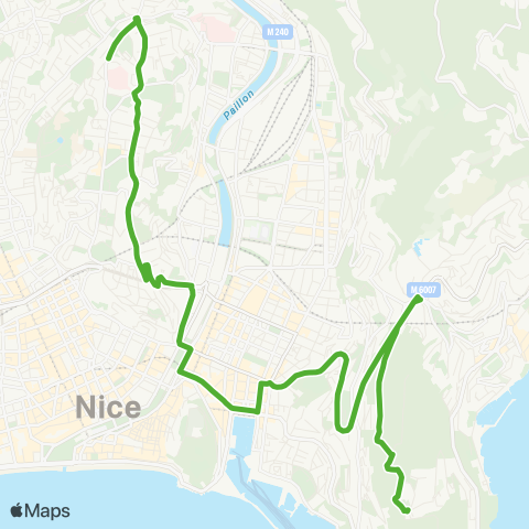 Lignes d'Azur Mont Boron - Collège Matisse map