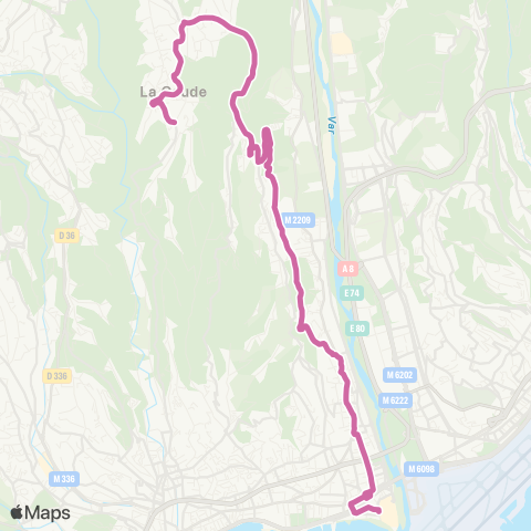 Lignes d'Azur La Pompe - École Manon des Sources - Ctre comm. CAP 3000 map