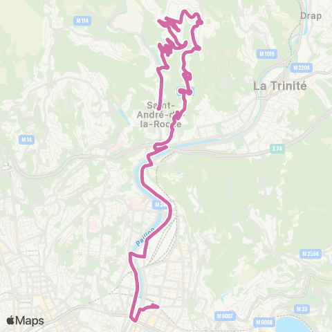 Lignes d'Azur La Piscine - Marojade - Pl. Jules Musso - Vauban map