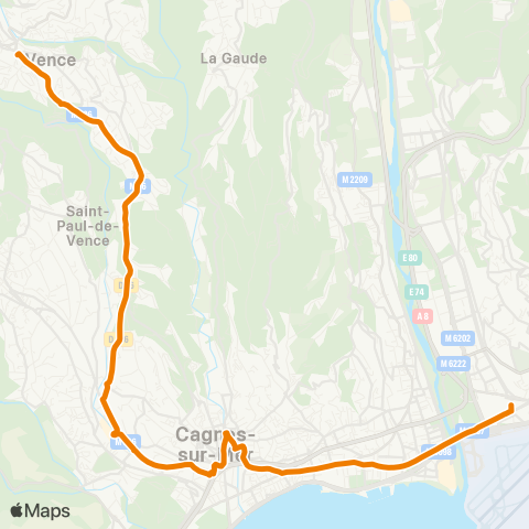 Lignes d'Azur Grand Arénas - le Gué / Shopping Prom. - Halte routière de l'Ara map