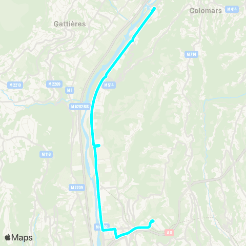 Lignes d'Azur Crémat - / le Pal - Colomars la Manda map