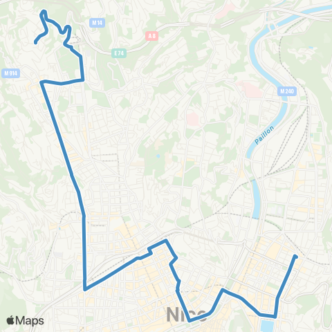 Lignes d'Azur Las Planas / Sappia - Riquier map