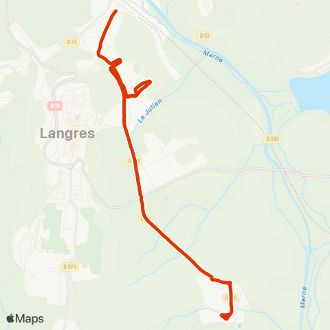 Linggo en ville Corlée - Langres Marne map