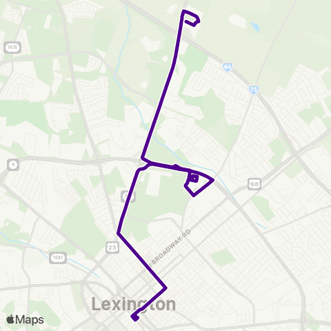 Lextran Newtown Pike map