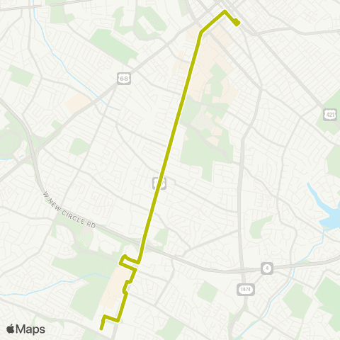 Lextran Nicholasville Road map
