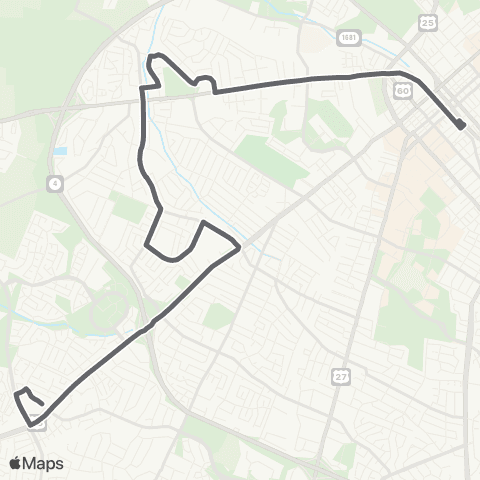 Lextran Night Versailles-S Broadway map
