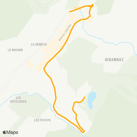 Les Gets Bus Petit Train : TC Chavannes - Mont-Chéry map