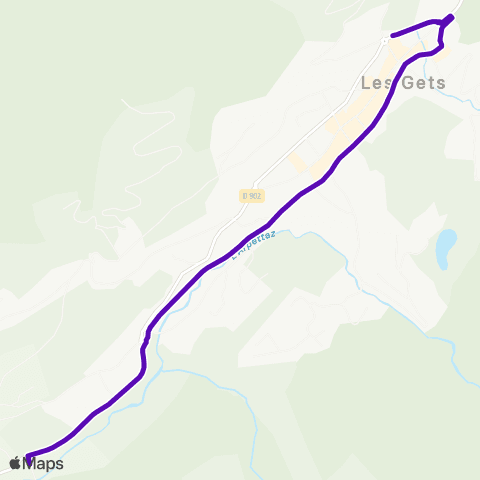 Les Gets Bus P+R map