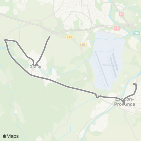 Libébus Grans - Lançon map