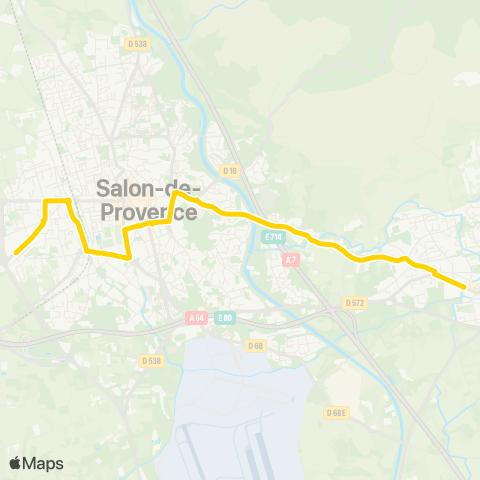 Libébus Estoublon - Pelissanne Louis Blanc map