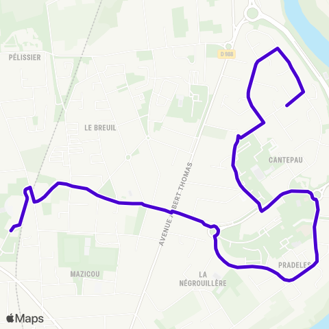 LibéA Cantepau - Collège Jean Jaurès map