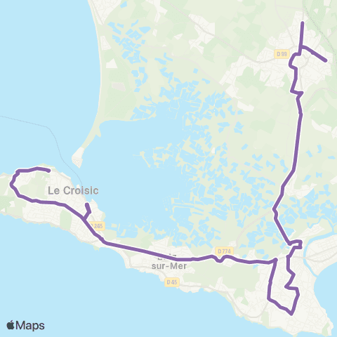 Lila Presqu'île Le Croisic / Batz-sur-Mer / Guérande map