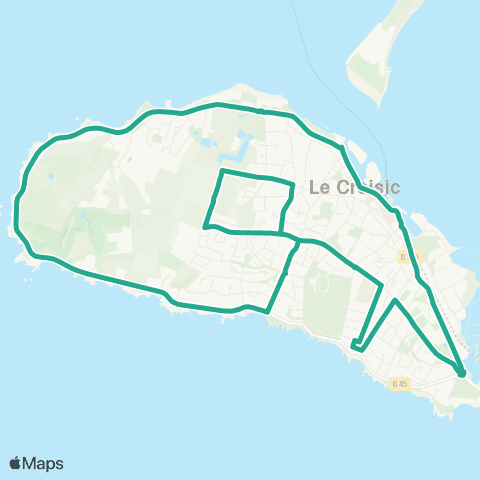 Lila Presqu'île Navette interne au Croisic, le Croisi'bus map