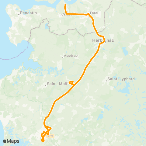 Lila Presqu'île - Scolaires Guérande - Lycées map