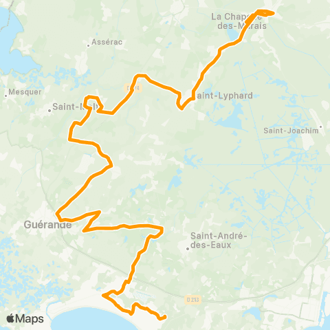 Lila Presqu'île - Scolaires La Baule-Escoublac - Cité Scolaire Grand Air / La Baule-Escoublac - Collège E. Tabarly map