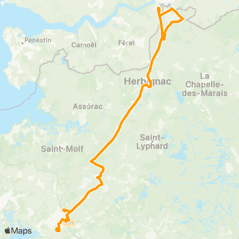 Lila Presqu'île - Scolaires Guérande - Lycées map