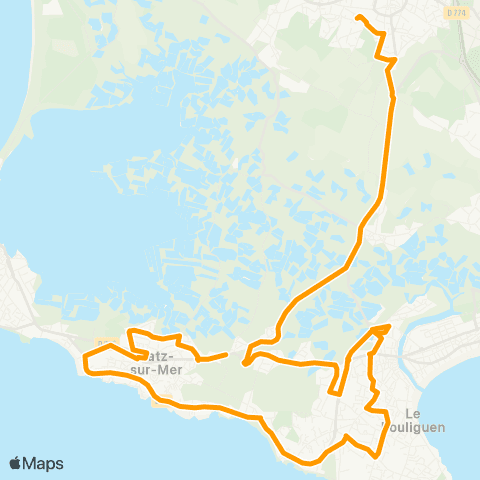 Lila Presqu'île - Scolaires Guérande - Collèges map