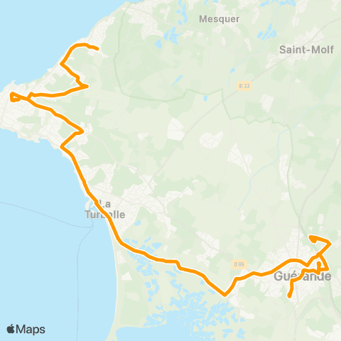 Lila Presqu'île - Scolaires Guérande - Lycées map