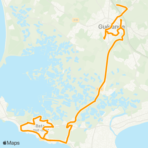 Lila Presqu'île - Scolaires Guérande - Lycées map