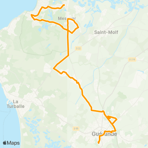 Lila Presqu'île - Scolaires Guérande - Lycées map