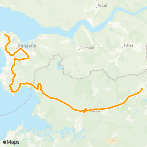 Lila Presqu'île - Scolaires Herbignac - Collèges map