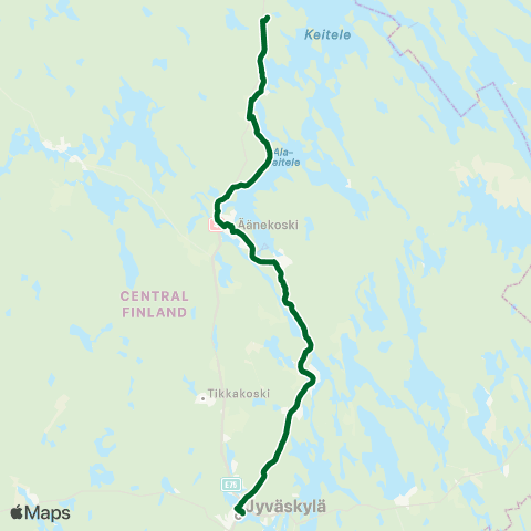 Linkki Laukaa-Jyväskylä map