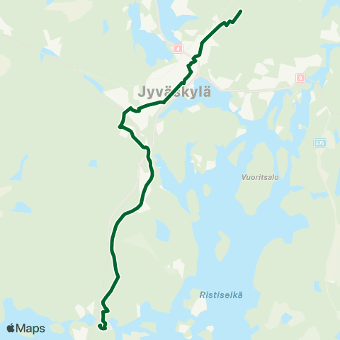 Linkki Muurame-Kangaslampi map
