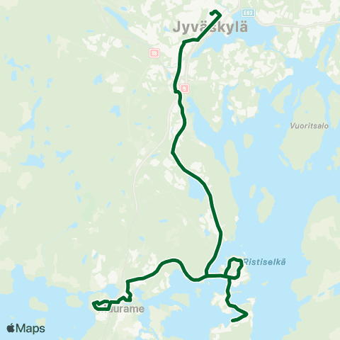 Linkki Muurame-Kauppatori map