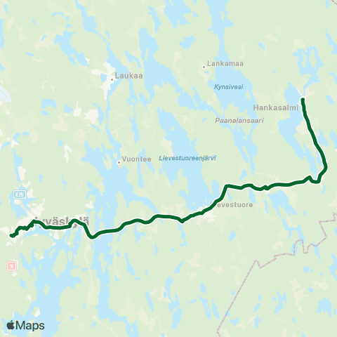 Linkki Jyväskylä-Hankasalmi map